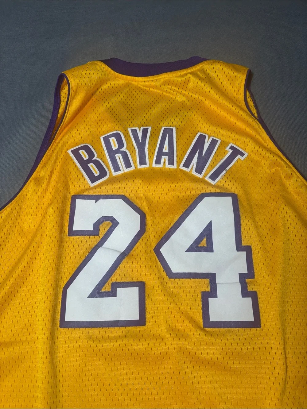 Kobe Bryant LA Lakers Adidas Vintage Swingman Sewn Jersey Gold 3XL